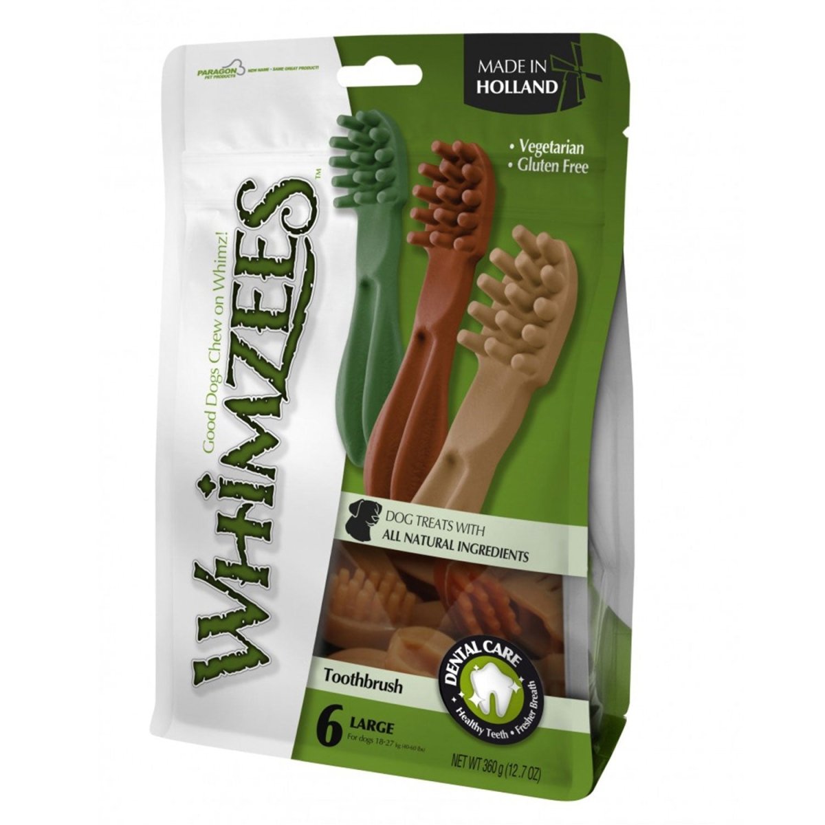 Toothbrush Star Large Mix Brown / Green / Orange (6pc) - Shopivet.com