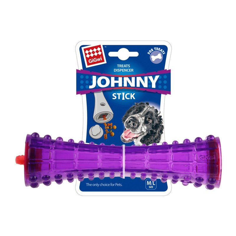 Treat Dispenser “Johnny Stick’ TPR Transparent Purple - Shopivet.com