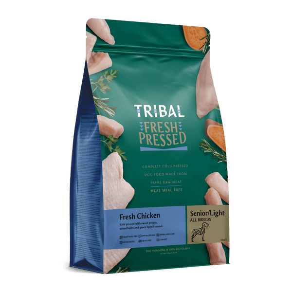 Tribal Fresh Pressed Complete Fresh Chicken Senior/Light Dry Dog Food - 2.5kg - Shopivet.com