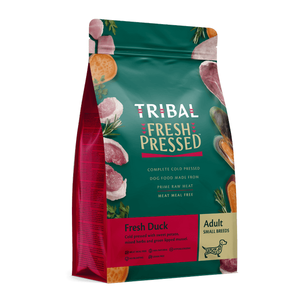 Tribal Fresh Pressed Complete Fresh Duck Adult Small Breed Dry Dog Food 1.5kg - 1.5kg - Shopivet.com
