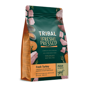 Tribal Fresh Pressed Complete Fresh Turkey Adult Dry Dog Food - 2.5kg - Shopivet.com
