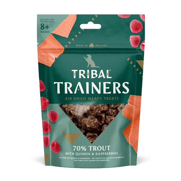 Tribal Trainers Trout Quinoa & Raspberry Dog Treats 80g - 80g - Shopivet.com