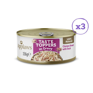 Applaws Taste Toppers in Gravy Chicken Selection Wet Dog Food 8 x 156g Tins -