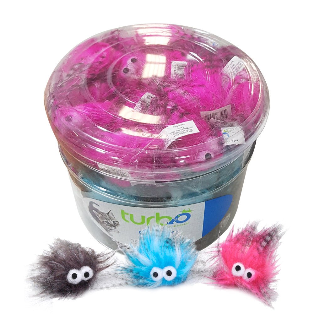 Turbo Plush Monsters Bulk Cat Toy Bin – 51 pcs - Shopivet.com
