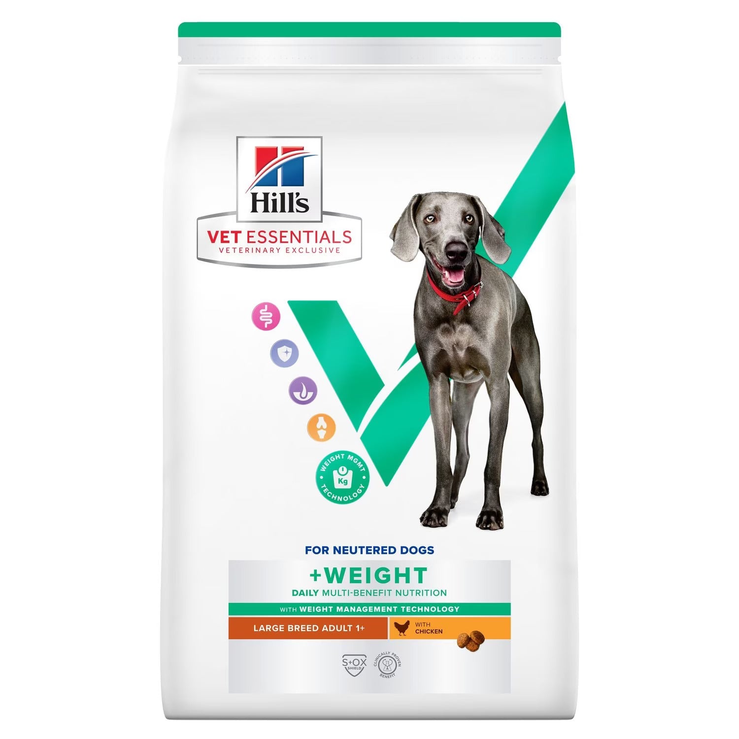 Hill’s Vet Essentials Multi-Benefit + Weight Adult Large Dry Dog Food With Chicken (14kg)