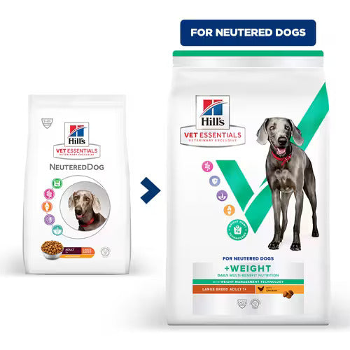 Hill’s Vet Essentials Multi-Benefit + Weight Adult Large Dry Dog Food With Chicken (14kg)
