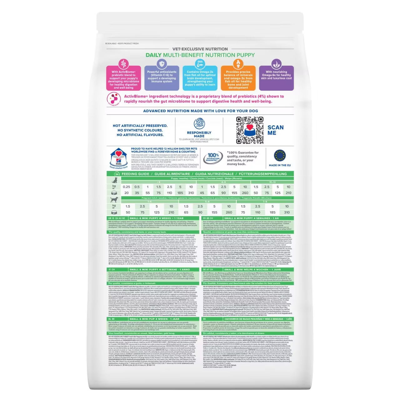 Hill’s Vet Essentials Multi-Benefit Small & Mini Puppy Dry Food with Chicken (700G)