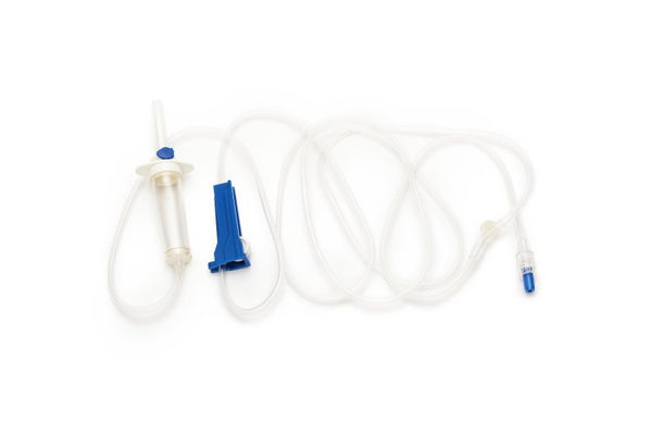 Vented I.V. Infusion Set with y - site, no filter, 20 Dp/mL, 200cm tubing Luer Lock 30 pcs - Shopivet.com