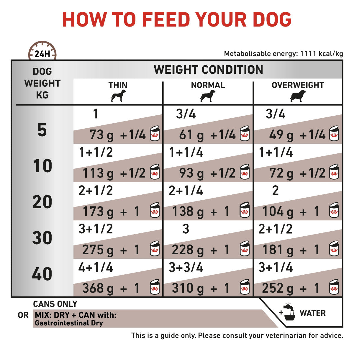 Vet Health Nutrition Canine GastroIntestinal (Wet Food - Cans) 12 x 400 g