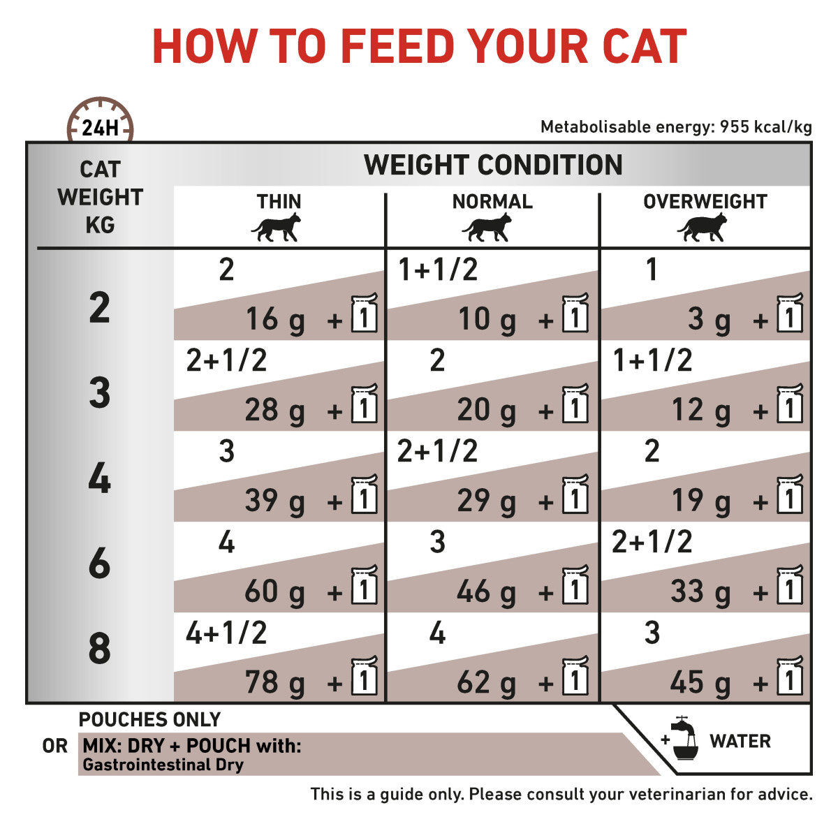 Vet Health Nutrition Feline GastroIntestinal (Wet Food - Pouches) 12 x 85 g