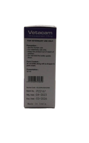 Vetacam Oral Suspension Meloxicam 1.5mg/ml 32 ml - Shopivet.com