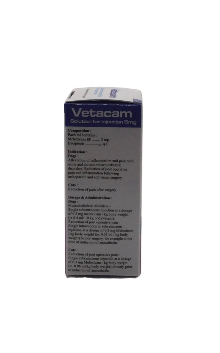 Vetacam Oral Suspension Meloxicam 5mg/ml 10ml - Shopivet.com