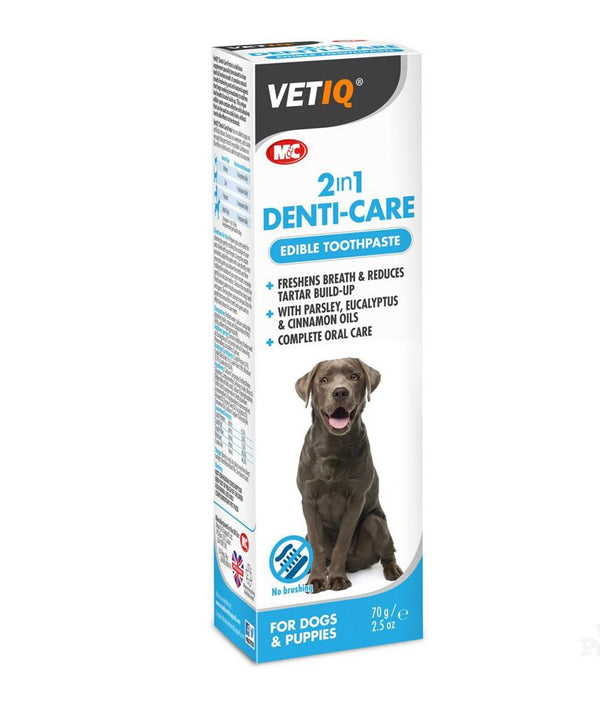 VetiQ 2in1 Denti - Care Dog Edible Toothpaste 70g - 70g - Shopivet.com