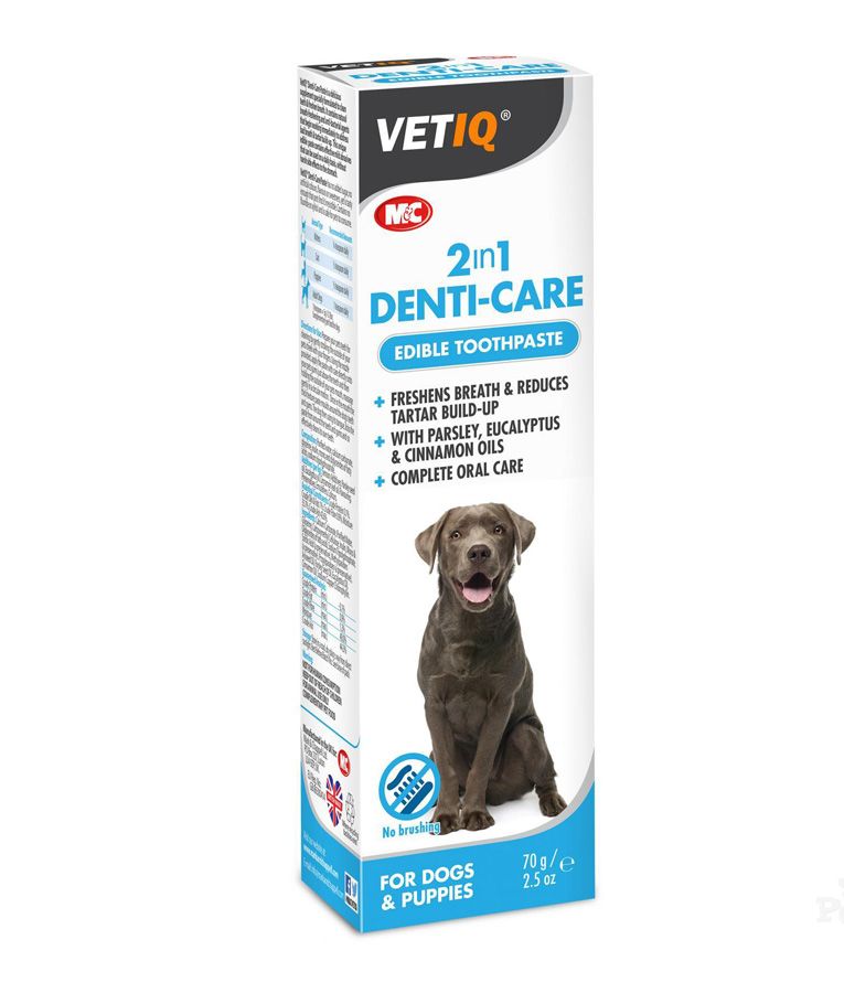 VetiQ 2in1 Denti - Care Dog Edible Toothpaste 70g - 70g - Shopivet.com