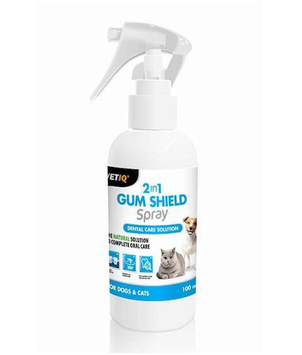 VetiQ 2in1 Gum Shield Dental Care Solution Dog & Cat Spray 100ml - 100ml - Shopivet.com