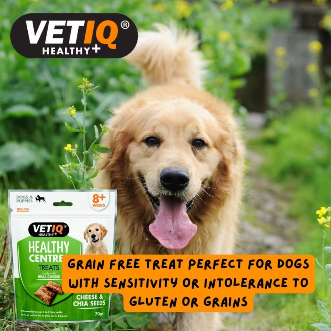 VetIQ Healthy Centres Cheese & Chia Seeds Dog Treats 70g - 70g - Shopivet.com