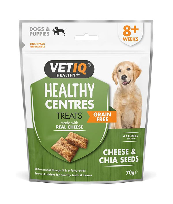 VetIQ Healthy Centres Cheese & Chia Seeds Dog Treats 70g - 70g - Shopivet.com