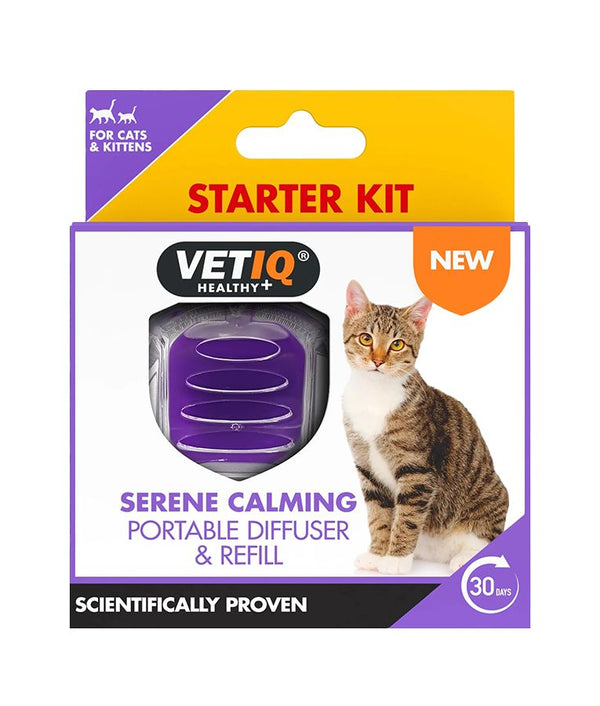 VetIQ Serene Calming Cat Portable Diffuser & Refill 6ml - Shopivet.com