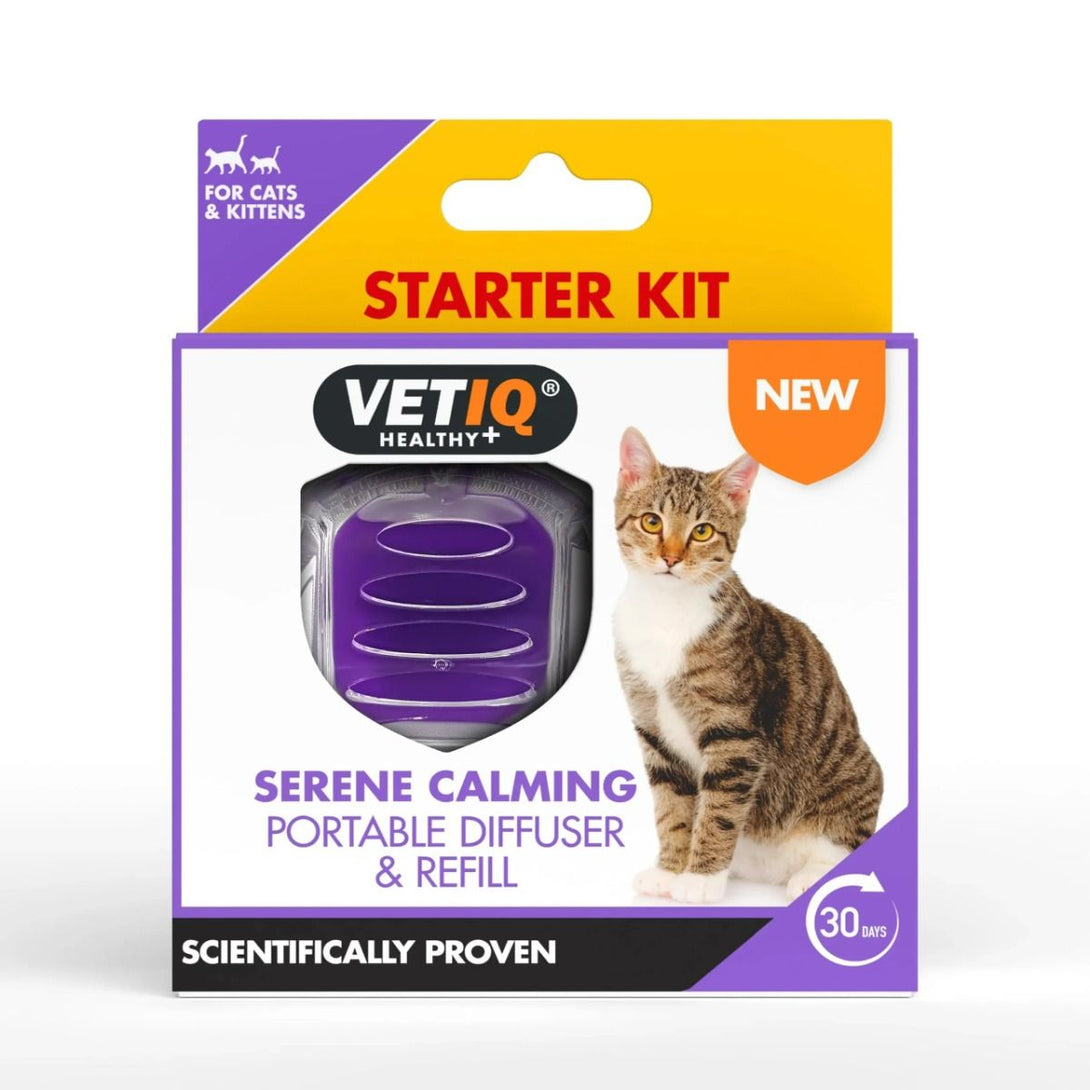 VetIQ Serene Calming Cat Portable Diffuser & Refill 6ml - Shopivet.com