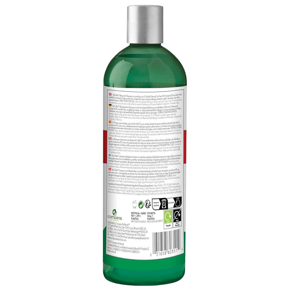 Vet’s Best Allergy Itch Relief Dog Shampoo 16 oz - Shopivet.com