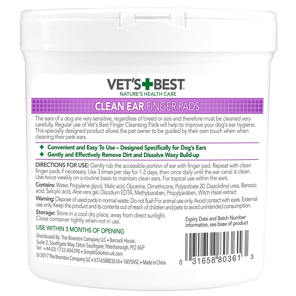 Vet’s Best Clean Ear Finger Pads (50 Pads) - Shopivet.com