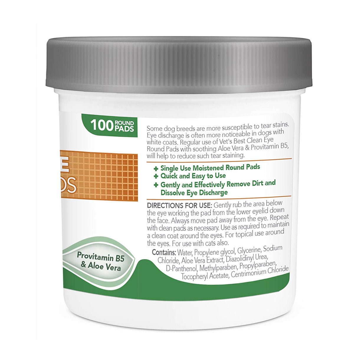 Vet’s Best Clean Eye Round Pads (100pads) - Shopivet.com