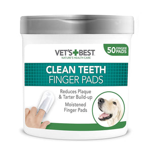 Vet’s Best Clean Teeth Finger Pads (50 Pads) - Shopivet.com