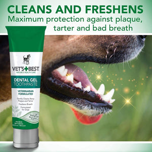 Vets Best Dental Gel 100g with Silicone Finger Brush - Shopivet.com