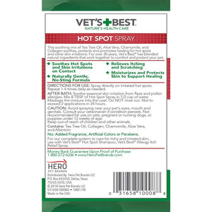 Vet’s Best Dog Hot Spot Itch Relief Spray 16 oz - Shopivet.com