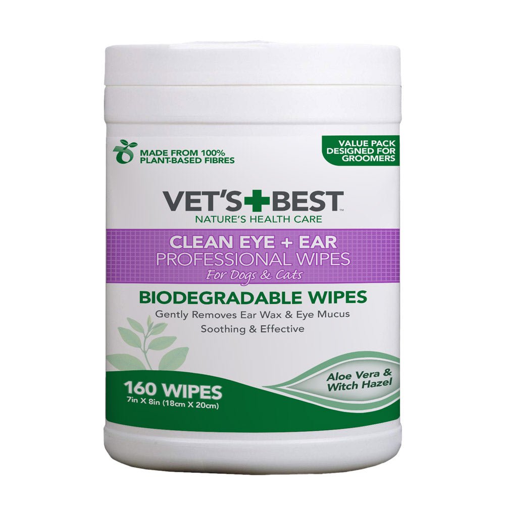 Vet’s Best Ear & Eye Wipes – 160 Pack - Shopivet.com