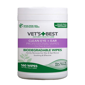 Vet’s Best Ear & Eye Wipes – 160 Pack - Shopivet.com