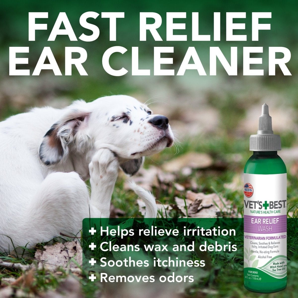 Vet’s Best Ear Relief Wash (4oz) - Shopivet.com