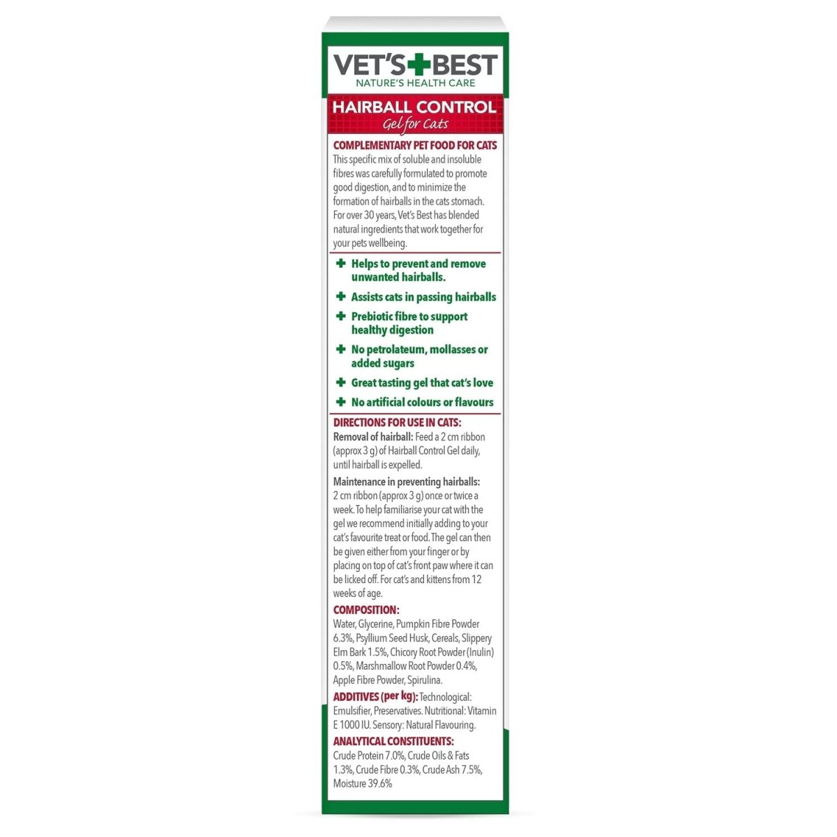 Vet’s Best Hairball Control Gel for Cats – 100g - Shopivet.com