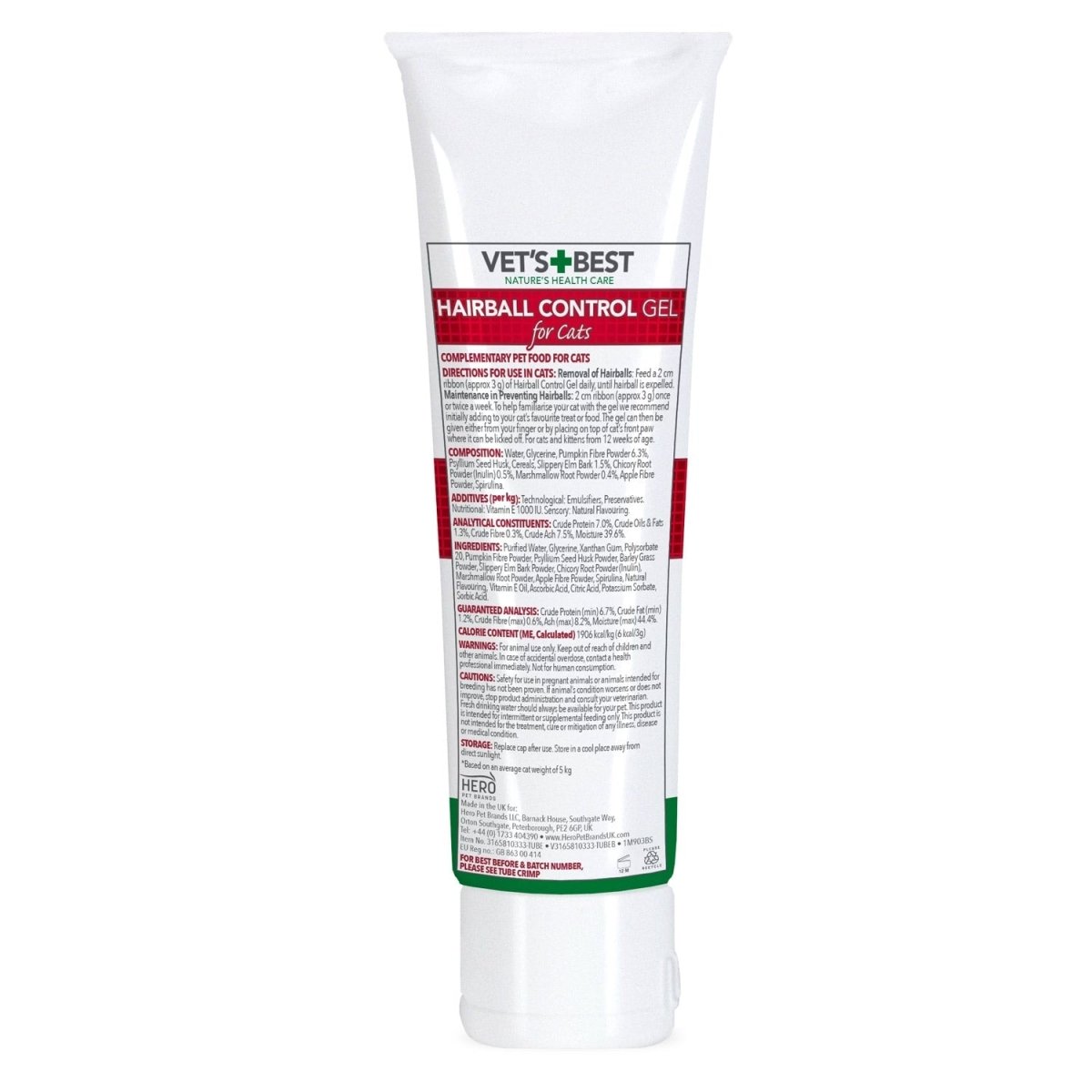 Vet’s Best Hairball Control Gel for Cats – 100g - Shopivet.com