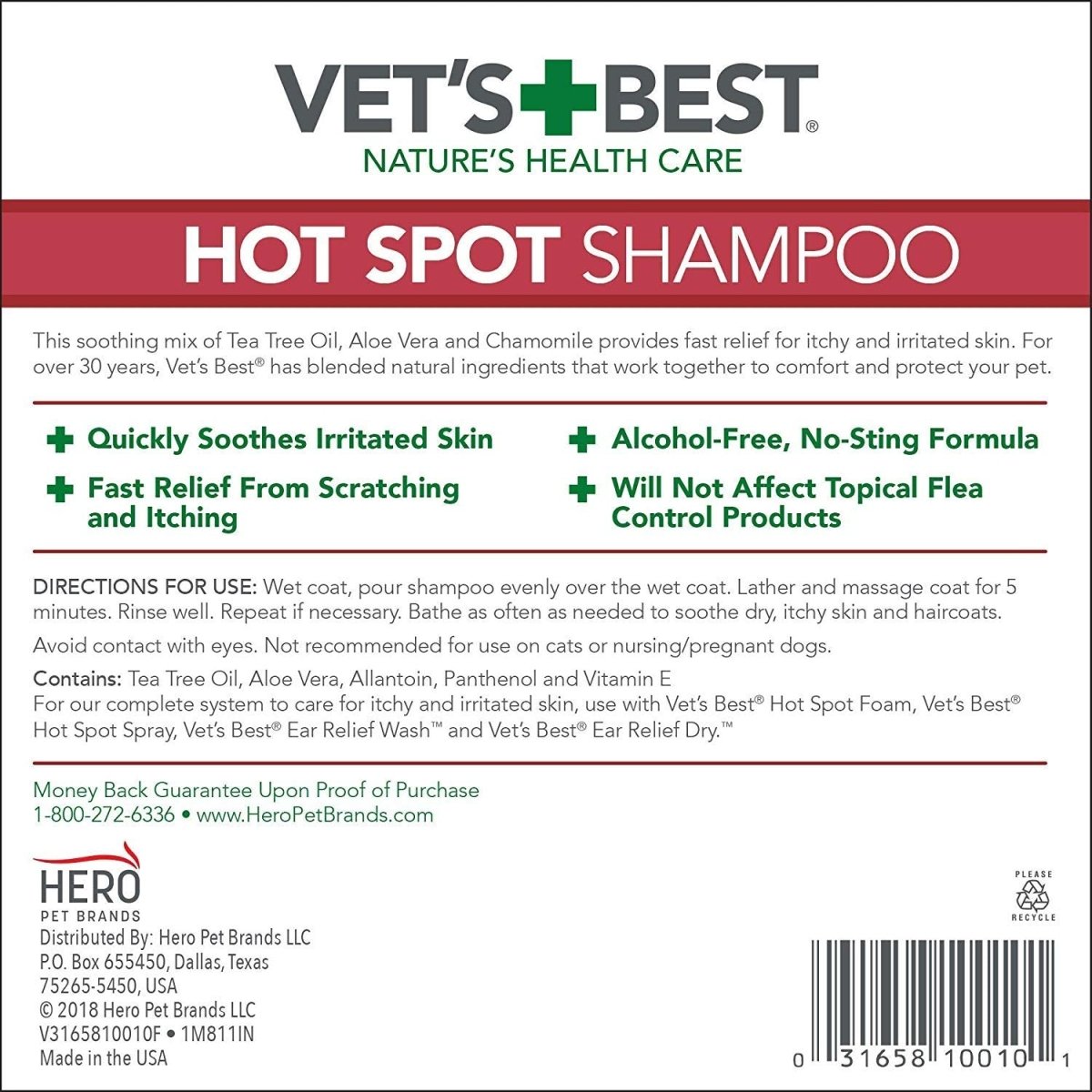 Vet’s Best Hot Spot Shampoo (16oz) - Shopivet.com