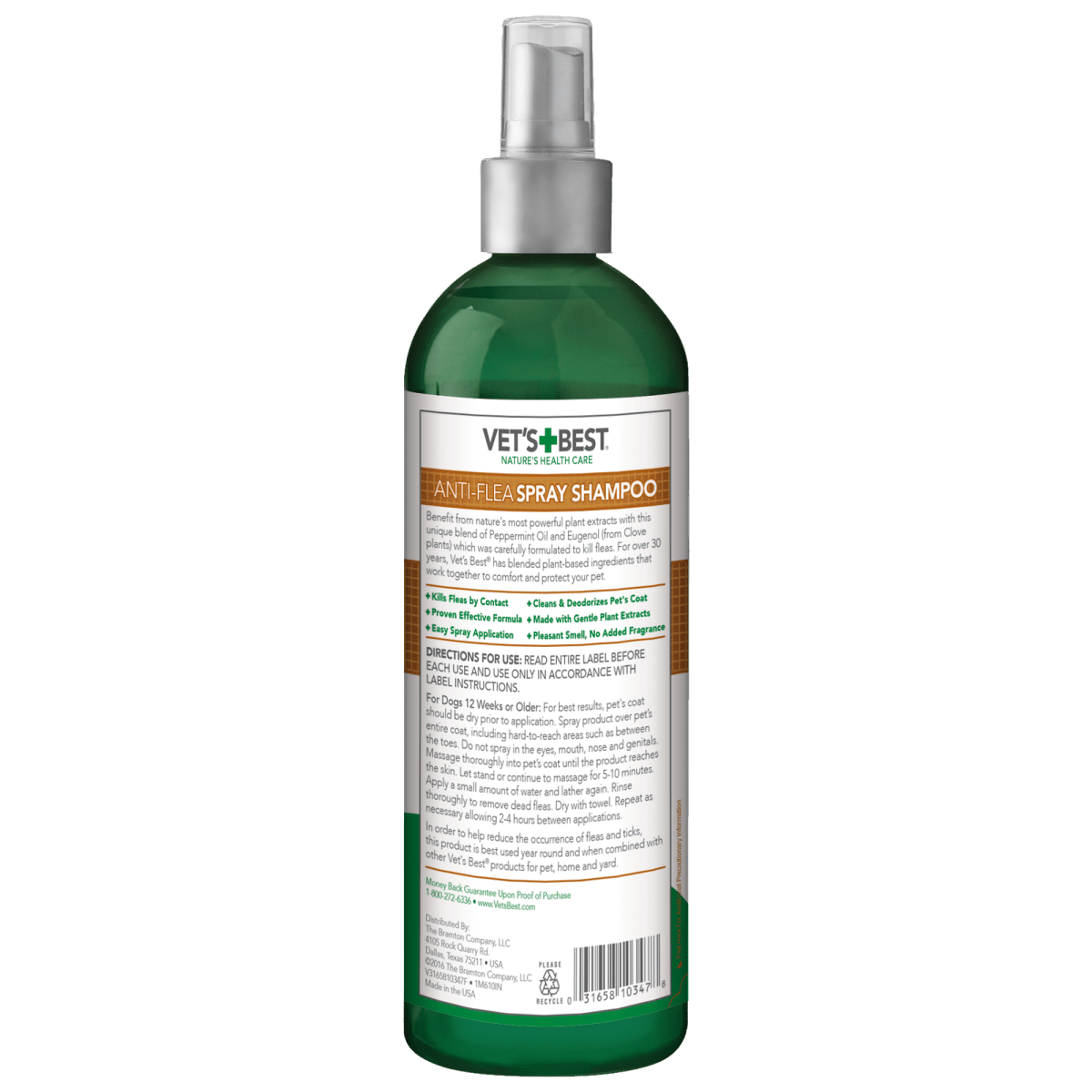 Vet’s Best Natural Anti - Flea Easy Spray Shampoo (16 oz) - Shopivet.com