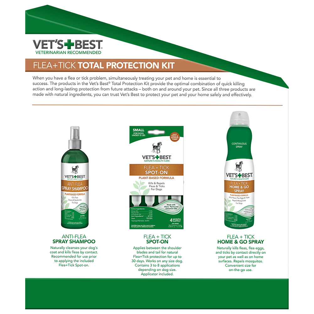 Vet’s Best Natural Anti - Flea Easy Spray Shampoo (16 oz) - Shopivet.com