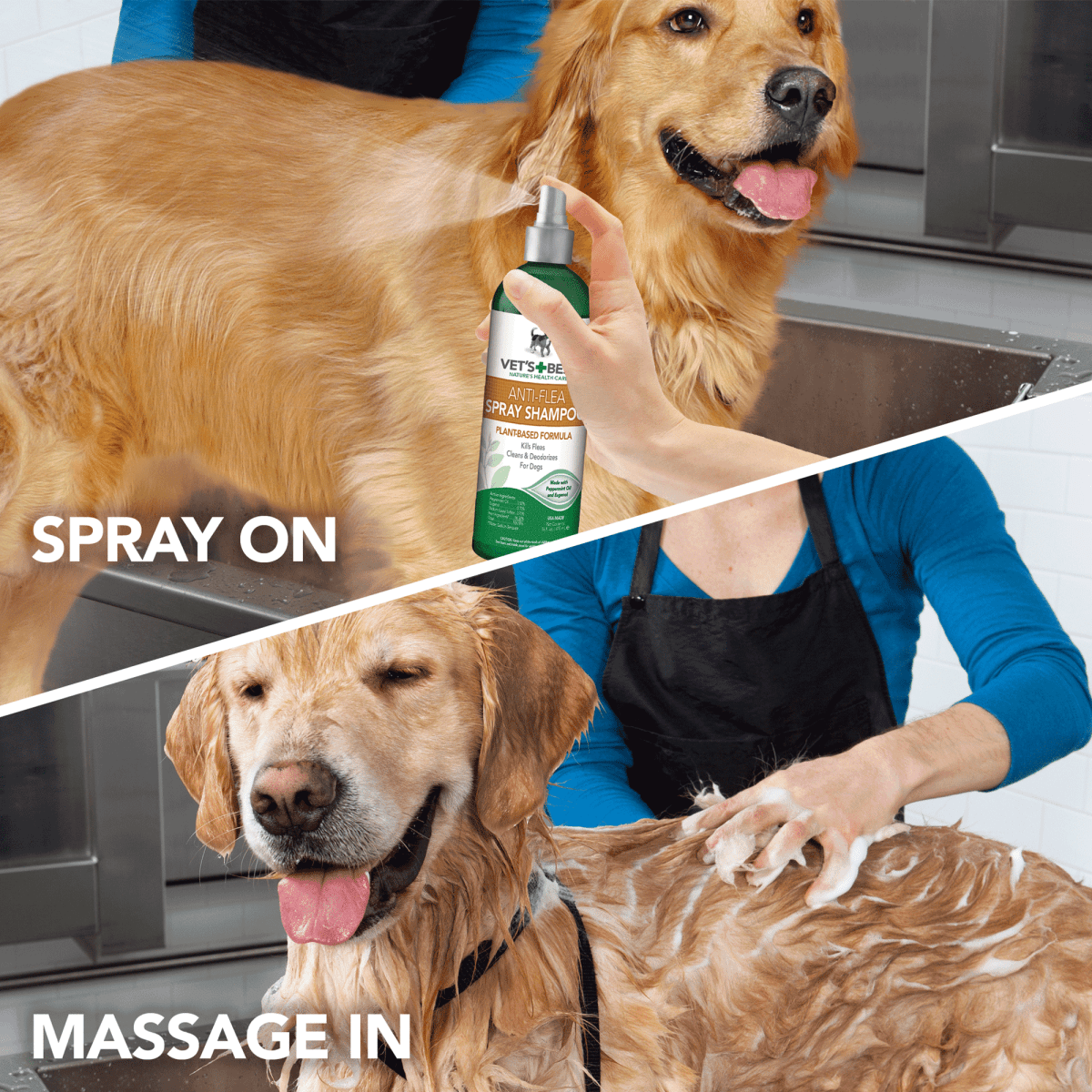 Vet’s Best Natural Anti - Flea Easy Spray Shampoo (16 oz) - Shopivet.com
