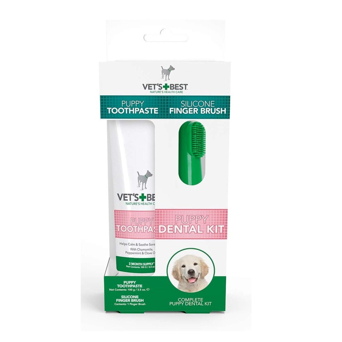Vet’s Best Puppy Toothpaste with Silicon Finger Brush - Shopivet.com