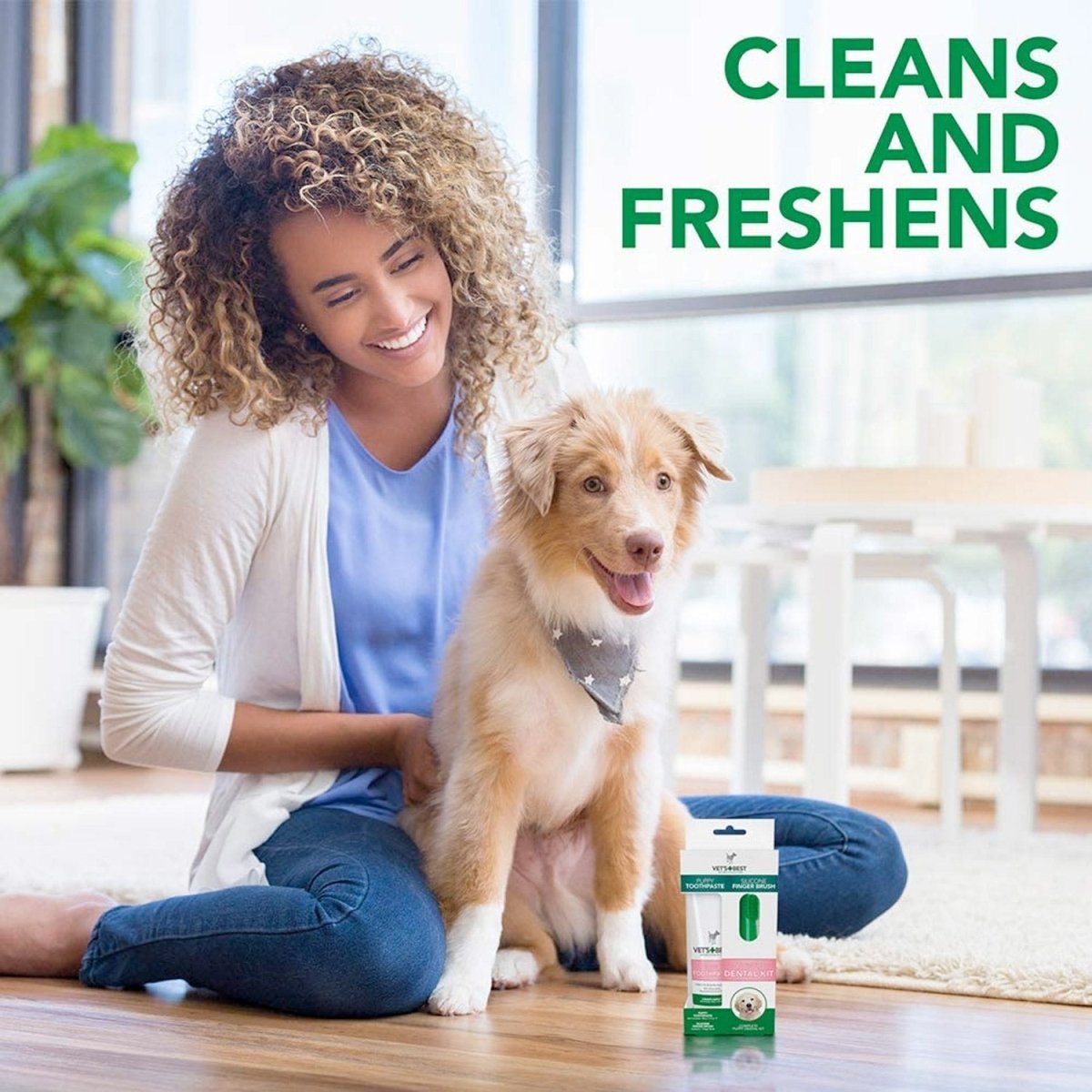 Vet’s Best Puppy Toothpaste with Silicon Finger Brush - Shopivet.com
