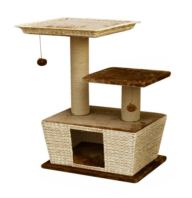 VILLA Cat Play Lounge - Light Brown - Shopivet.com