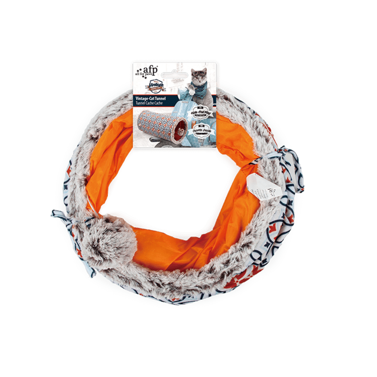 Vintage cat - Cat Tunnel Orange