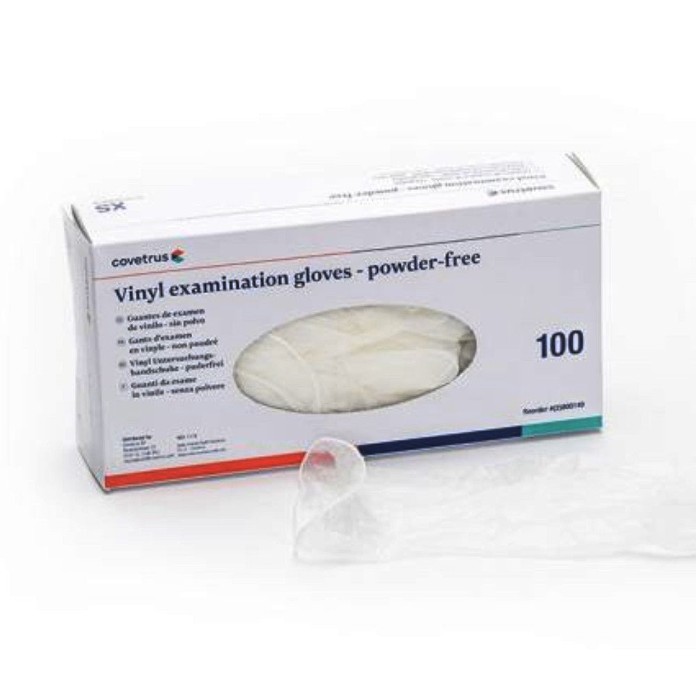 Vinyl examination gloves, powder - free, medium 100/bx - Shopivet.com