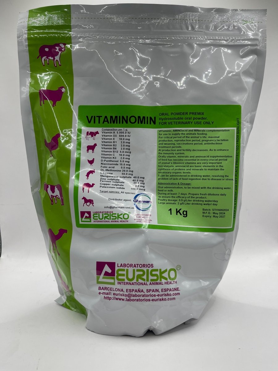 VITAMINOMIN EURISKO Vitamins, minerals and amino acids 1KG - Shopivet.com