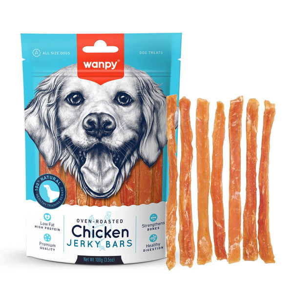 Wanpy Chicken Jerky Bars 100g - Shopivet.com