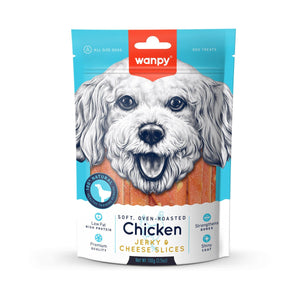 Wanpy Chicken Jerky & Cheese Slices 100g - Shopivet.com