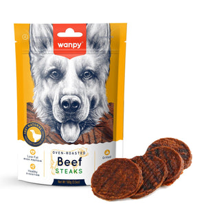 Wanpy Grilled Beef Steaks 100g - Shopivet.com