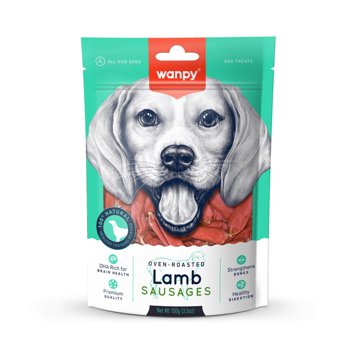 Wanpy Lamb Sausages 100g - Shopivet.com