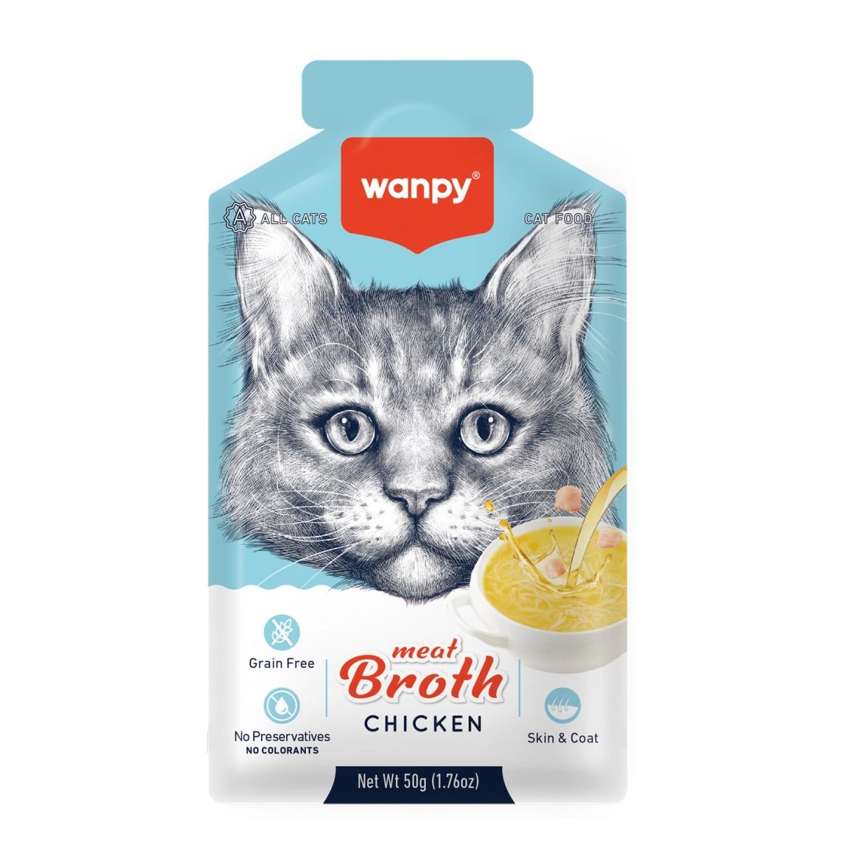 Wanpy Meat Broth Chicken for Cats (50gm) - Shopivet.com