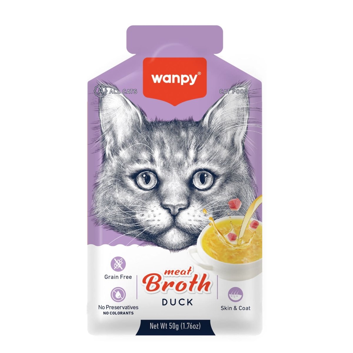 Wanpy Meat Broth Duck for Cats (50gm) – 1Box 12pcs - Shopivet.com